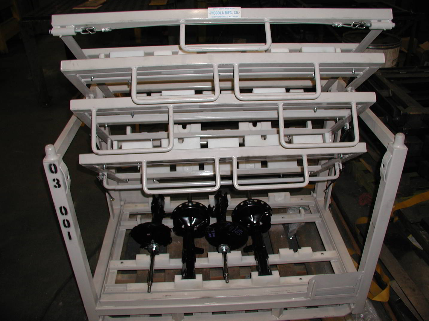 Strut Rack custom built by piccola mfg in kentucky