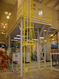 Cage ladder built by piccola mfg
