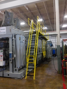 Maintanence platform built by piccola mfg in kentucky | custom steel company