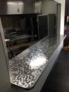stainlwaa steel countertopp custom built by piccola mfg