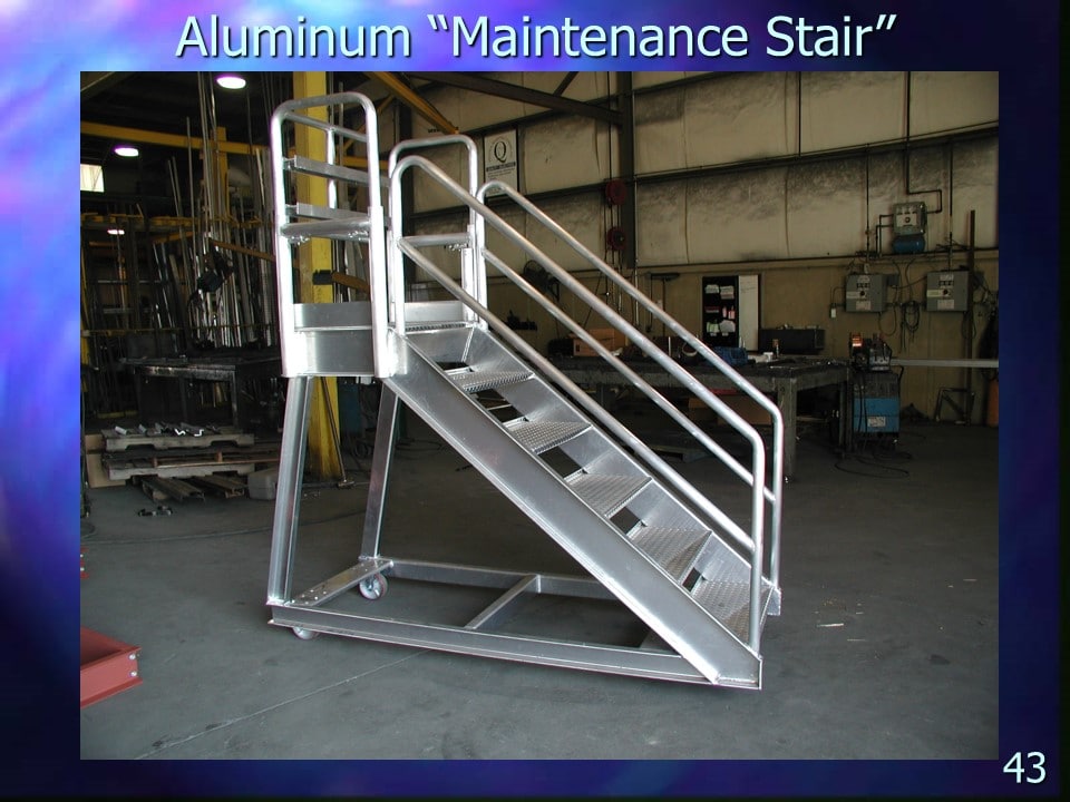 alum maint platform built by piccola mfg